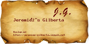 Jeremiás Gilberta névjegykártya